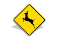 Deer Crossing Sign