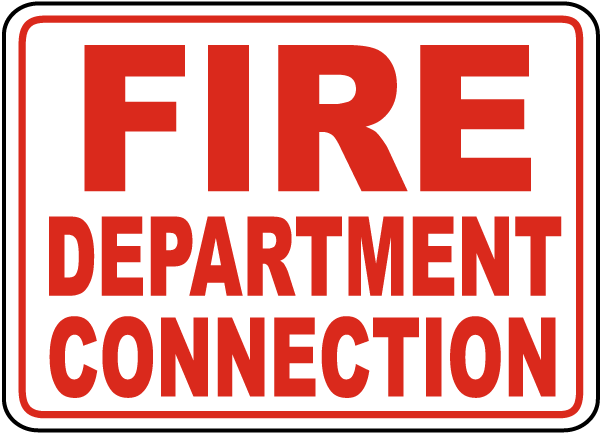 Fire Department Connection Sign