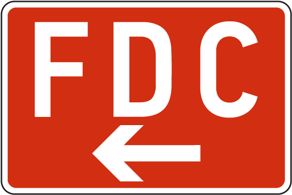 FDC Sign with left arrow