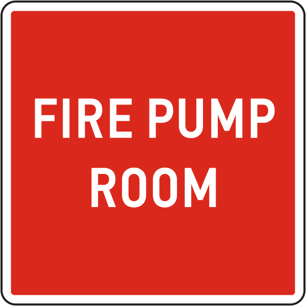 Fire Pump Room Sign