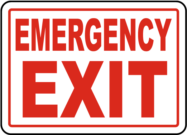 Emergency Exit Sign