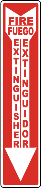 Fire Extinguisher Fuego Extinguidor Sign 