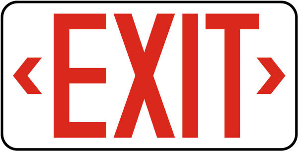 Exit Sign with double arrow