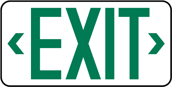 Exit Sign with double arrow 