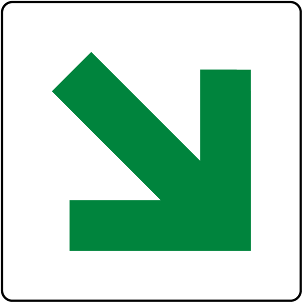 Diagonal Arrow sign