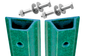 7ft or 8ft Green Fiberglass Sign Posts Sold with Mounting Hardware
