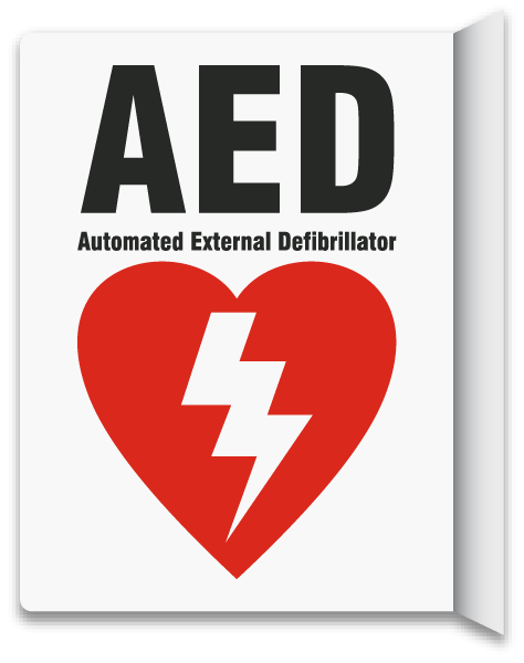 AED Automated External Defibrillator Sign