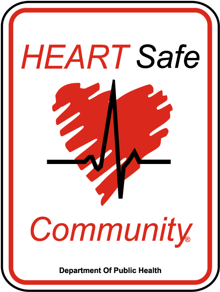 Heart Safe Community Department of Public Health Sign