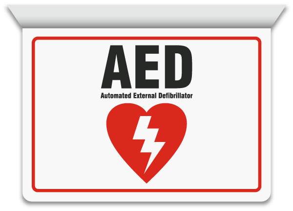 AED Automated External Defibrillator Sign