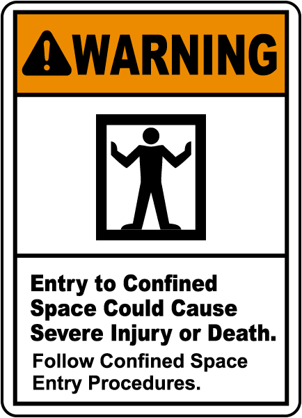 Warning Entry to Confined Space, E2223