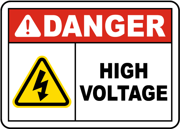 Danger High Voltage sign