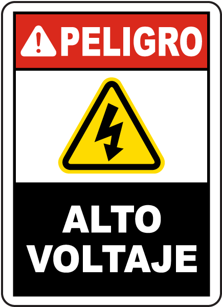 Peligro, Alto Voltaje. sign
