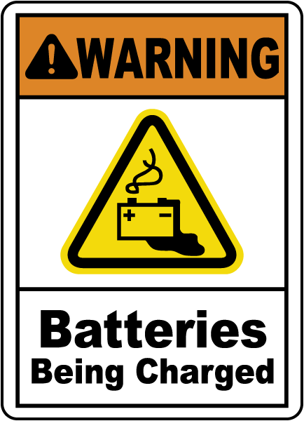 WARNING. Batteries Being Charged.