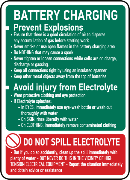 Battery Charging Safety Instructions