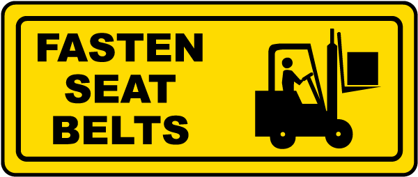 Fasten Seat Belts Label