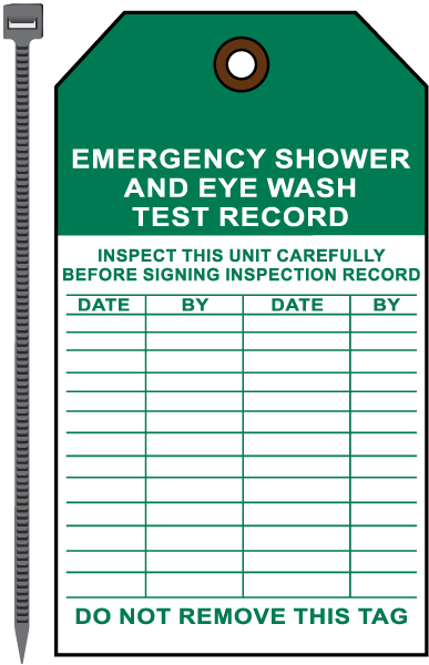 Emergency Shower And Eye Wash Tag