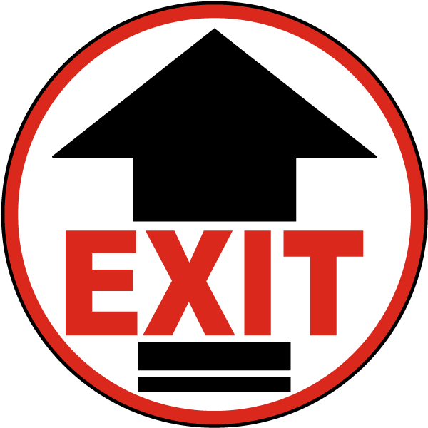 Exit Floor Marker with arrow 
