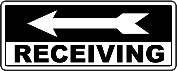 Receiving Sign with left arrow 