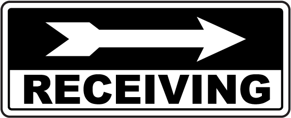 Receiving Sign with right arrow 
