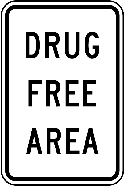 Drug Free Area Sign