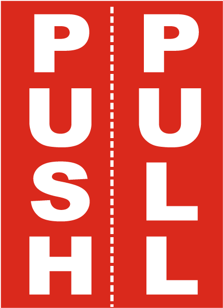 Push - Pull Clear Door Label