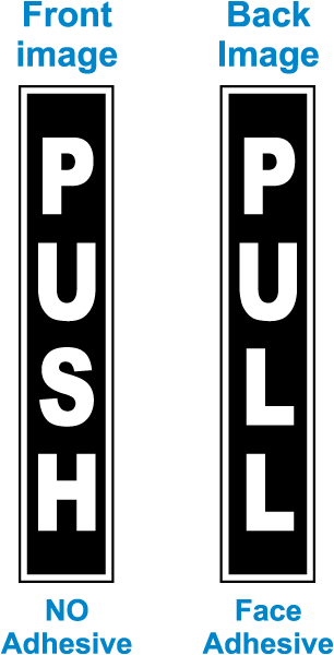 Push - Pull Clear Door Label