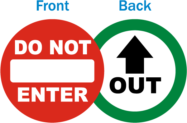 Do Not Enter - Out Clear Door Label