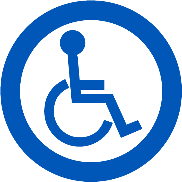 Universal Access Symbol Clear Door Label