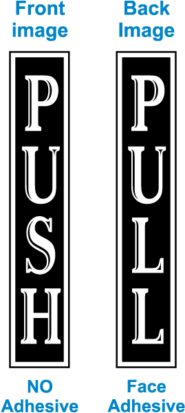 Push - Pull Door Label