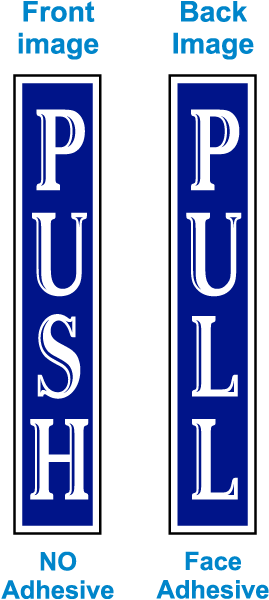 Push - Pull Door Label