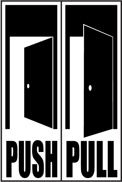 Push - Pull Door Label