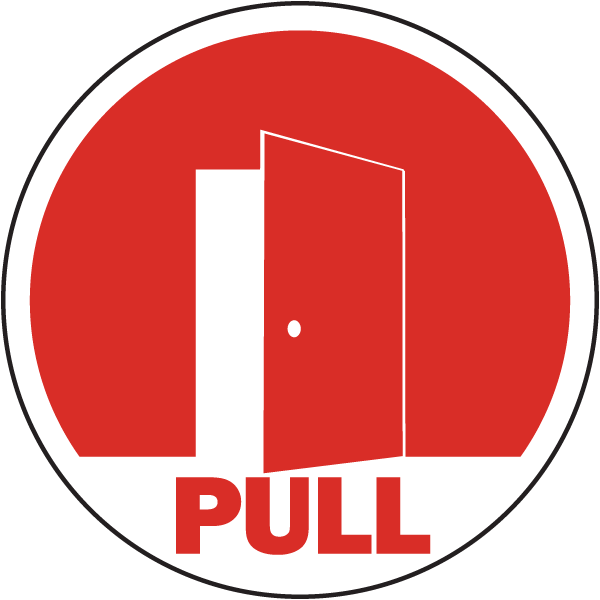 Pull Door Label