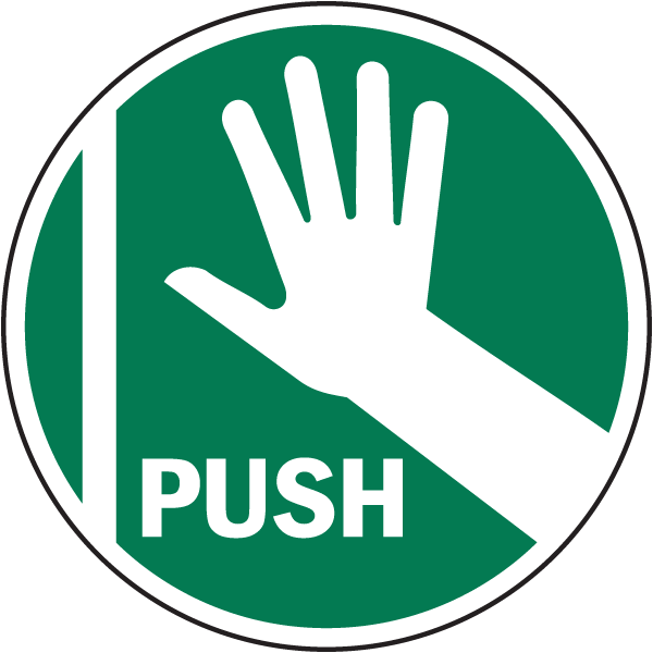 Push Door Label