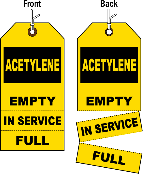 Acetylene Cylinder Tag