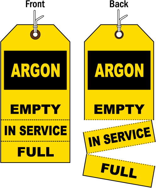 Argon Cylinder Tag
