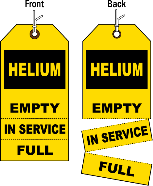 Helium Cylinder Tag