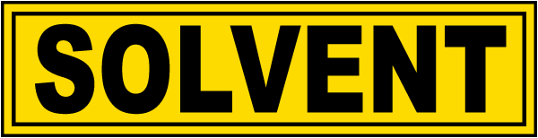 Solvent label