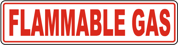 Flammable Gas sign