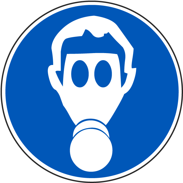 International Respirator Required Symbol Label