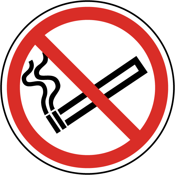International No Smoking Symbol Label