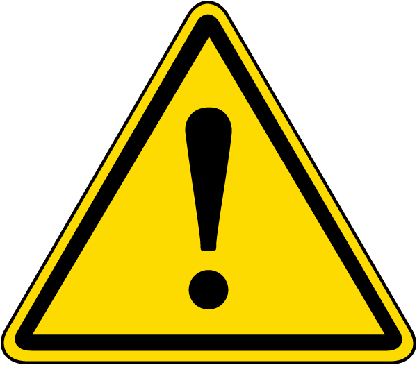 International General Warning Symbol Label
