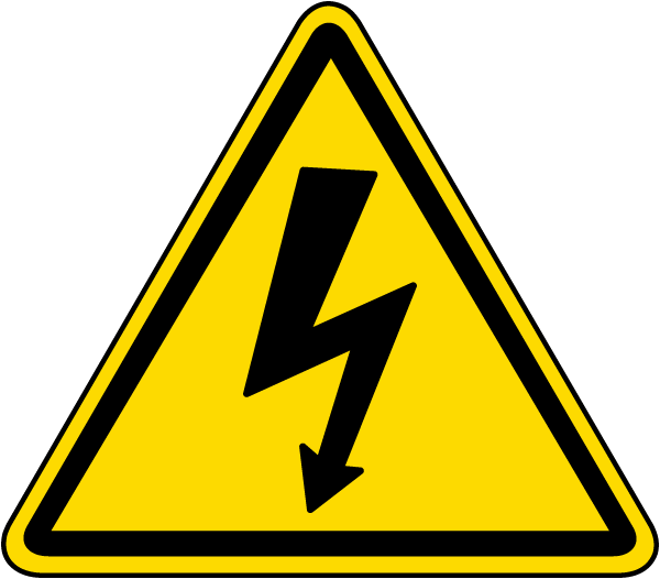 International High Voltage Hazard Symbol Label