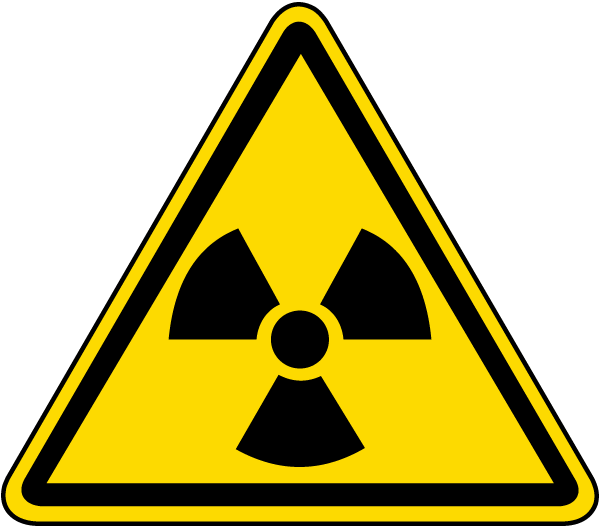 International Radioactive Hazard Symbol Label