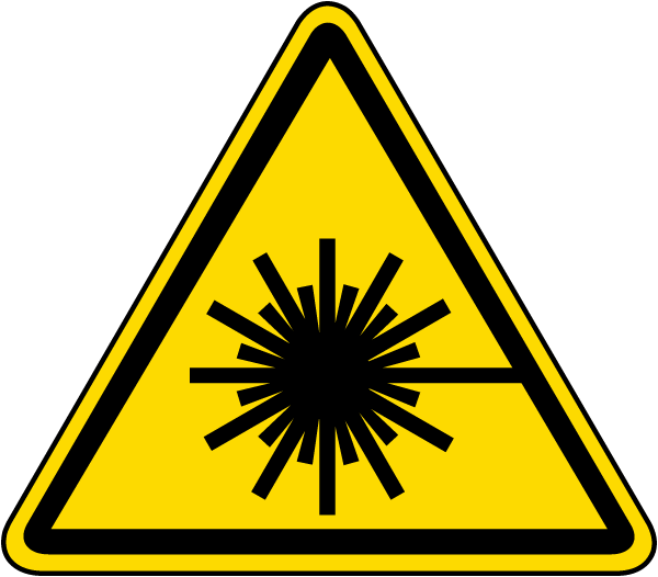 International Laser Beam Hazard Symbol Label