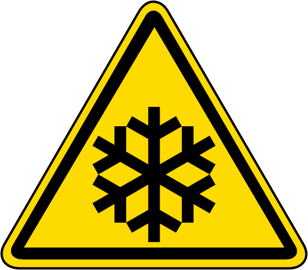 International Low Temperature Hazard Symbol Label
