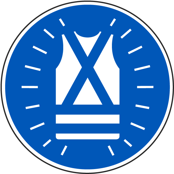 International High Visibility Vest Required Symbol Label