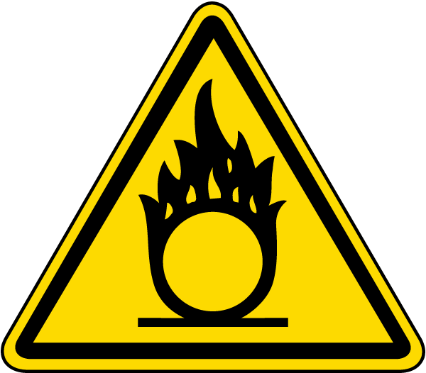 International Oxidizing Hazard Symbol Label