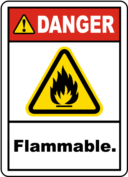 Danger Flammable label