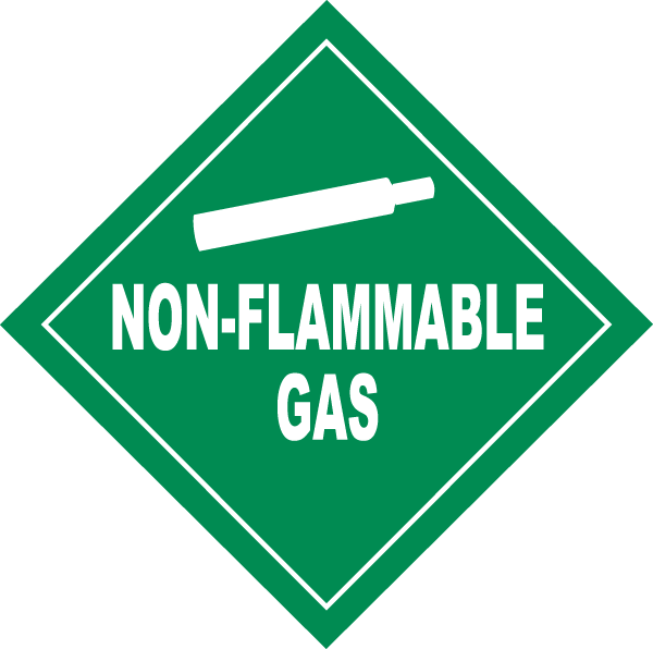 Non-Flammable Gas DOT Placard