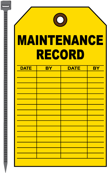 Maintenance Record Tag
